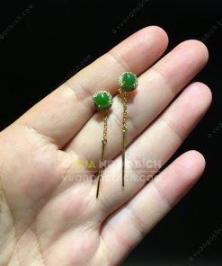 Bông Tai Ngọc Bích Nephrite Jade (VNB-BT104) 13 Bông Tai Ngọc Bích Nephrite Jade (VNB-BT104) 7