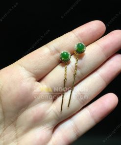 Bông Tai Ngọc Bích Nephrite Jade (VNB-BT104) 12 Bông Tai Ngọc Bích Nephrite Jade (VNB-BT104) 6