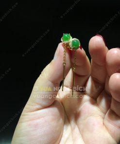 Bông Tai Ngọc Bích Nephrite Jade (VNB-BT104) 11 Bông Tai Ngọc Bích Nephrite Jade (VNB-BT104) 5