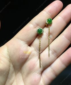 Bông Tai Ngọc Bích Nephrite Jade (VNB-BT104) 9 Bông Tai Ngọc Bích Nephrite Jade (VNB-BT104) 3