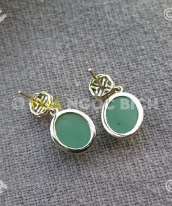 Bông Tai Ngọc Bích Nephrite Jade (VNB-BT198) 10 Bông Tai Ngọc Bích Nephrite Jade (VNB-BT198) 5