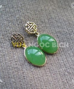 Bông Tai Ngọc Bích Nephrite Jade (VNB-BT198) 8 Bông Tai Ngọc Bích Nephrite Jade (VNB-BT198) 3