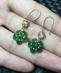 Bông Tai Ngọc Bích Nephrite Jade (VNB-BT200) 11 Bông Tai Ngọc Bích Nephrite Jade (VNB-BT200) 6