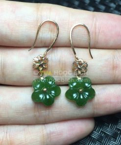 Bông Tai Ngọc Bích Nephrite Jade (VNB-BT200) 9 Bông Tai Ngọc Bích Nephrite Jade (VNB-BT200) 4