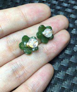 Bông Tai Ngọc Bích Nephrite Jade (VNB-BT201) 14 Bông Tai Ngọc Bích Nephrite Jade (VNB-BT201) 7