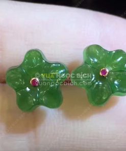Bông Tai Ngọc Bích Nephrite Jade (VNB-BT201) 13 Bông Tai Ngọc Bích Nephrite Jade (VNB-BT201) 6