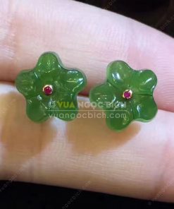 Bông Tai Ngọc Bích Nephrite Jade (VNB-BT201) 12 Bông Tai Ngọc Bích Nephrite Jade (VNB-BT201) 5