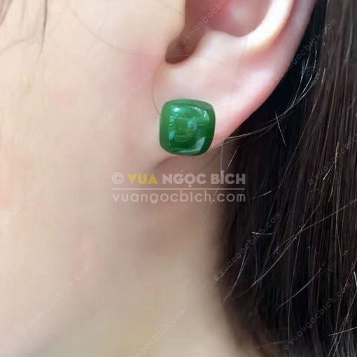 Bông Tai Ngọc Bích Nephrite Jade (VNB-BT203) 3