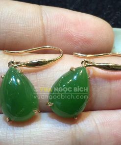 Bông Tai Ngọc Bích Nephrite Jade (VNB-BT204) 14 Bông Tai Ngọc Bích Nephrite Jade (VNB-BT204) 5