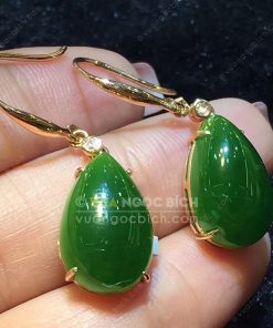 Bông Tai Ngọc Bích Nephrite Jade (VNB-BT204) 13 Bông Tai Ngọc Bích Nephrite Jade (VNB-BT204) 4