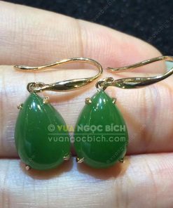 Bông Tai Ngọc Bích Nephrite Jade (VNB-BT204) 12 Bông Tai Ngọc Bích Nephrite Jade (VNB-BT204) 3