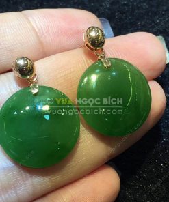 Bông Tai Ngọc Bích Nephrite Jade (VNB-BT205) 8 Bông Tai Ngọc Bích Nephrite Jade (VNB-BT205) 4