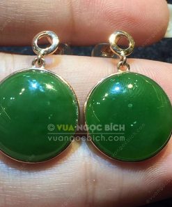 Bông Tai Ngọc Bích Nephrite Jade (VNB-BT205) 7 Bông Tai Ngọc Bích Nephrite Jade (VNB-BT205) 3