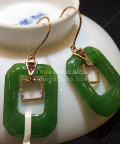 Bông Tai Ngọc Bích Nephrite Jade (VNB-BT207) 13 Bông Tai Ngọc Bích Nephrite Jade (VNB-BT207) 7
