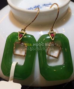 Bông Tai Ngọc Bích Nephrite Jade (VNB-BT207) 9 Bông Tai Ngọc Bích Nephrite Jade (VNB-BT207) 3