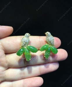 Bông Tai Chim Uyên Ương Ngọc Bích Nephrite Jade VIP (VNB-BT217) 29 Bông Tai Chim Uyên Ương Ngọc Bích Nephrite Jade VIP (VNB-BT217) 15