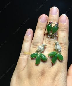 Bông Tai Chim Uyên Ương Ngọc Bích Nephrite Jade VIP (VNB-BT217) 21 Bông Tai Chim Uyên Ương Ngọc Bích Nephrite Jade VIP (VNB-BT217) 7