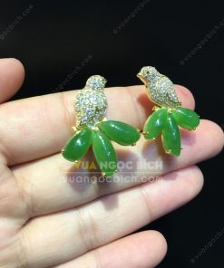Bông Tai Chim Uyên Ương Ngọc Bích Nephrite Jade VIP (VNB-BT217) 26 Bông Tai Chim Uyên Ương Ngọc Bích Nephrite Jade VIP (VNB-BT217) 12