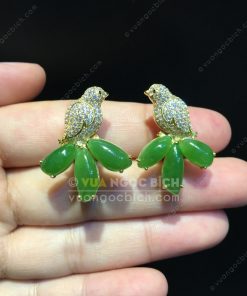 Bông Tai Chim Uyên Ương Ngọc Bích Nephrite Jade VIP (VNB-BT217) 24 Bông Tai Chim Uyên Ương Ngọc Bích Nephrite Jade VIP (VNB-BT217) 10