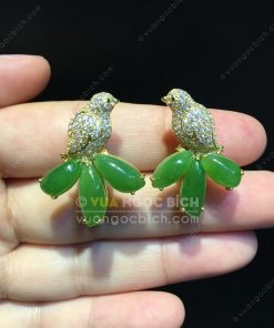Bông Tai Chim Uyên Ương Ngọc Bích Nephrite Jade VIP (VNB-BT217) 23 Bông Tai Chim Uyên Ương Ngọc Bích Nephrite Jade VIP (VNB-BT217) 9
