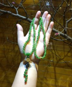 Chuỗi Tràng 108 Hạt Ngọc Bích Nephrite Jade 6mm VIP (VNB-CC094) 12