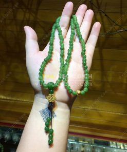 Chuỗi Tràng 108 Hạt Ngọc Bích Nephrite Jade 6mm VIP (VNB-CC094) 11
