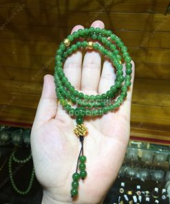 Chuỗi Tràng 108 Hạt Ngọc Bích Nephrite Jade 6mm VIP (VNB-CC094) 7