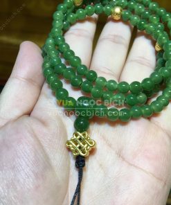 Chuỗi Tràng 108 Hạt Ngọc Bích Nephrite Jade 6mm VIP (VNB-CC094) 6