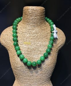 Chuỗi Vòng Cổ Ngọc Bích Nephrite Jade 10mm VIP (VNB-CC088) 12 Chuỗi Vòng Cổ Ngọc Bích Nephrite Jade 10mm VIP (VNB-CC088) 4