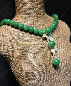 Chuỗi Vòng Cổ Ngọc Bích Nephrite Jade 10mm VIP (VNB-CC090) 27 Chuỗi Vòng Cổ Ngọc Bích Nephrite Jade 10mm VIP (VNB-CC090) 14