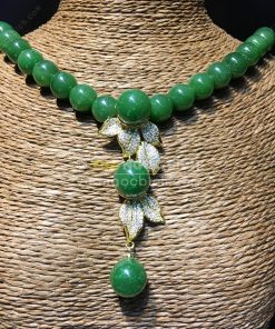 Chuỗi Vòng Cổ Ngọc Bích Nephrite Jade 10mm VIP (VNB-CC090) 16 Chuỗi Vòng Cổ Ngọc Bích Nephrite Jade 10mm VIP (VNB-CC090) 3