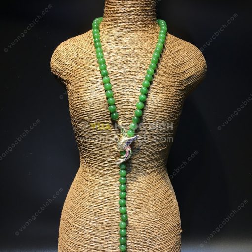 Chuỗi Vòng Cổ Ngọc Bích Nephrite Jade 6mm VIP (VNB-CC089) 3