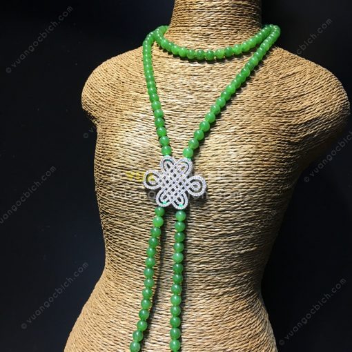 Chuỗi Vòng Cổ Ngọc Bích Nephrite Jade 6mm VIP (VNB-CC091) 3