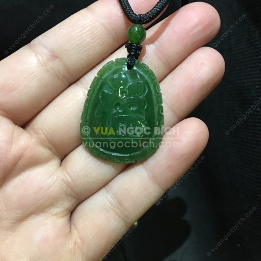 Mặt Dây Chữ Phúc Ngọc Bích Nephrite Jade (VNB-MD226) 3