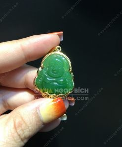 Mặt Di Lạc Ngọc Bích RUS Bọc Vàng (VNB-MD209) 13 Mặt Di Lạc Ngọc Bích RUS Bọc Vàng (VNB-MD209) 5