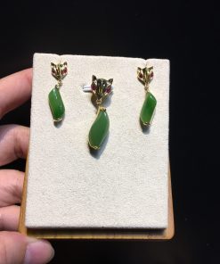 Mặt Dây Hồ Ly Ngọc Bích Nephrite Jade (VNB-MD360) 12 Mặt Dây Hồ Ly Ngọc Bích Nephrite Jade (VNB-MD360) 6