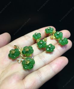 Mặt Dây Hoa 5 Cánh Ngọc Bích Nephrite Jade VIP (VNB-MD326) 13 Mặt Dây Hoa 5 Cánh Ngọc Bích Nephrite Jade VIP (VNB-MD326) 4