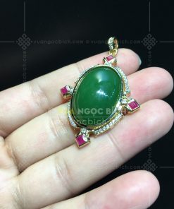 Mặt Dây Ngọc Bích Nephrite Jade (VNB-MD337) 8 Mặt Dây Ngọc Bích Nephrite Jade (VNB-MD337) 4