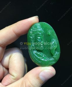 Mặt Dây Phật Bà Quan Âm Ngọc Bích Nephrite Jade VNB-MD213) 6