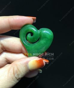 Mặt Trái Tim Ngọc Bích Nephrite Jade (VNB-MD241) 10 Mặt Trái Tim Ngọc Bích Nephrite Jade (VNB-MD241) 5