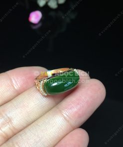 Nhẫn Ngọc Bích Nephrite Jade (VNB-NN115) 9 Nhẫn Ngọc Bích Nephrite Jade (VNB-NN115) 3