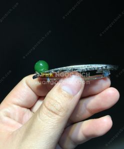 Trâm Cài Áo Ngọc Bích Nephrite Jade (VNB-TCA005) 11 Trâm Cài Áo Ngọc Bích Nephrite Jade (VNB-TCA005) 5