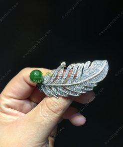 Trâm Cài Áo Ngọc Bích Nephrite Jade (VNB-TCA005) 13 Trâm Cài Áo Ngọc Bích Nephrite Jade (VNB-TCA005) 7